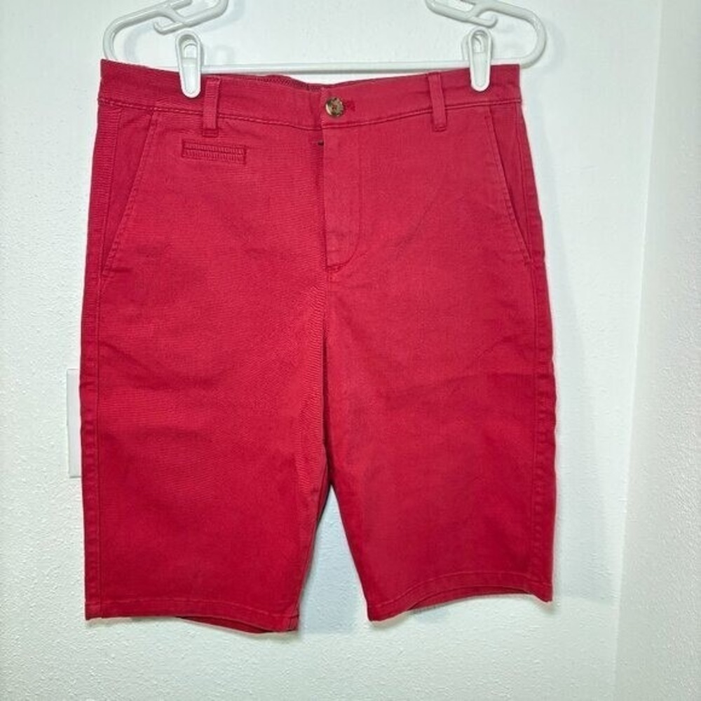 Johnnie-O Men's Bermuda Golf Shorts Cotton Size 30 Red